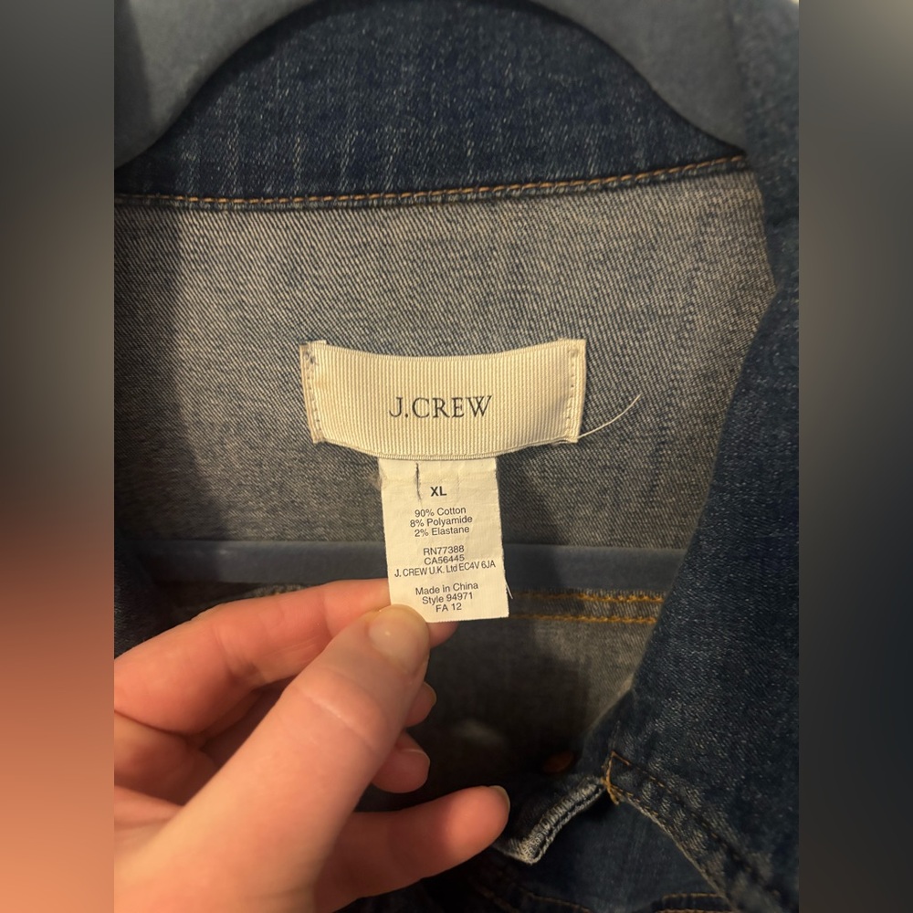 Jcrew Jean denim jacket XL - Picture 6 of 6